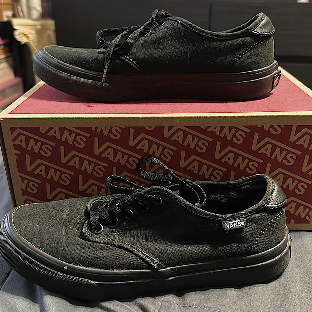 Black 7.5 Womens Vans Shoes